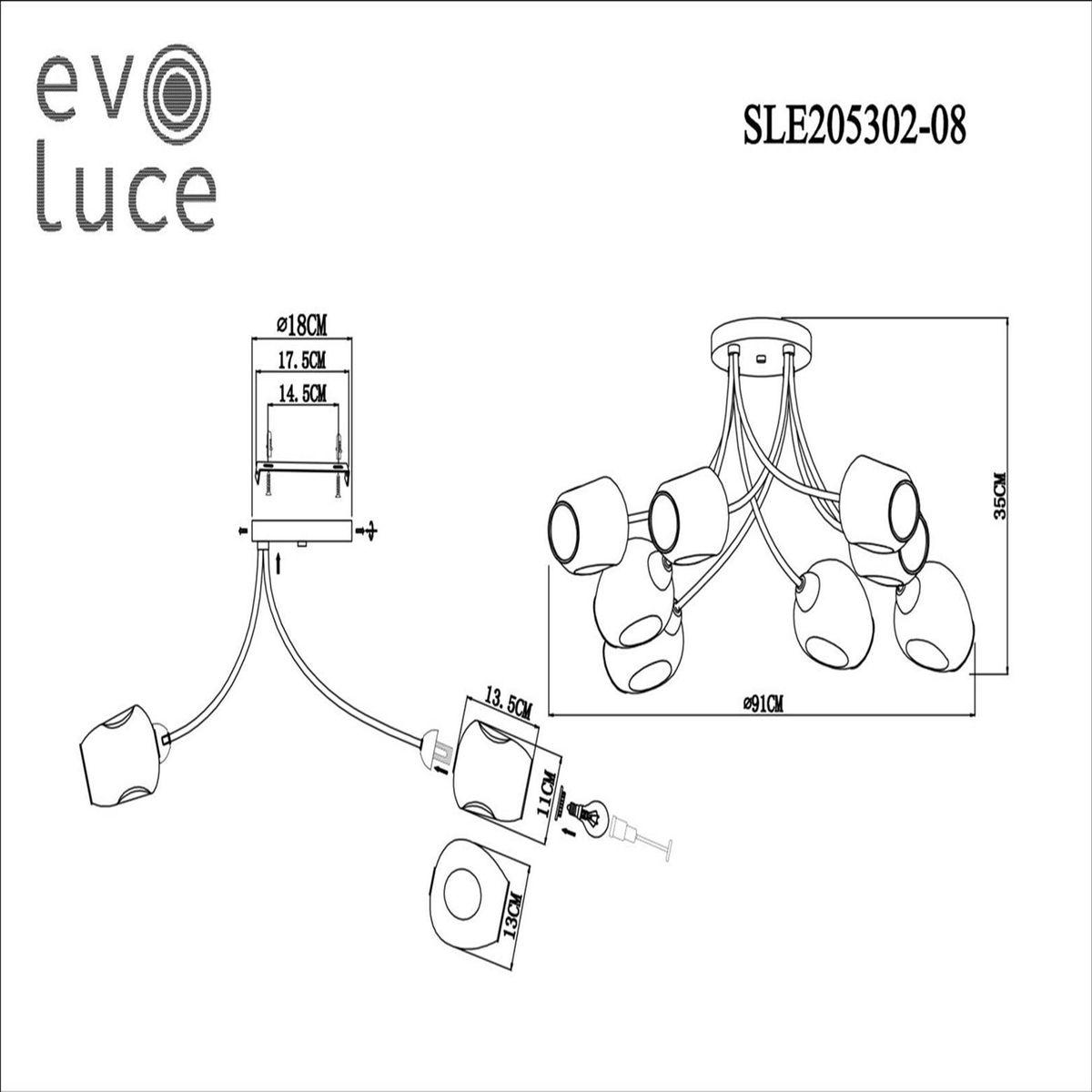 Потолочная люстра Evoluce Besano SLE205302-08 в Санкт-Петербурге