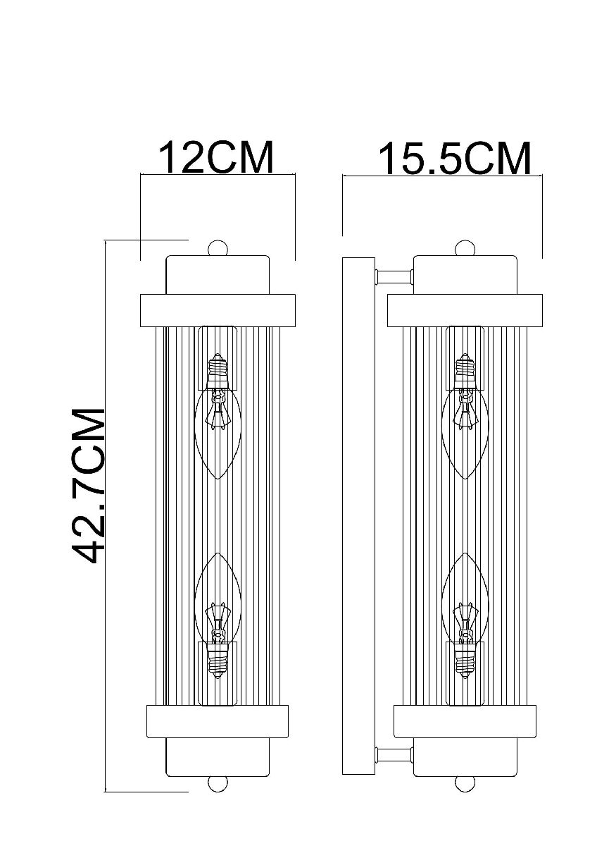 Настенный светильник Arte Lamp Hanna A1070AP-2BK в Санкт-Петербурге