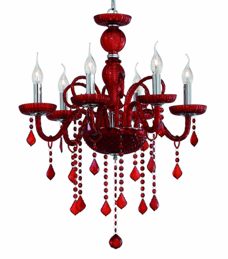 Подвесная люстра Ideal Lux Giudecca SP6 Rosso 027418 в #REGION_NAME_DECLINE_PP#