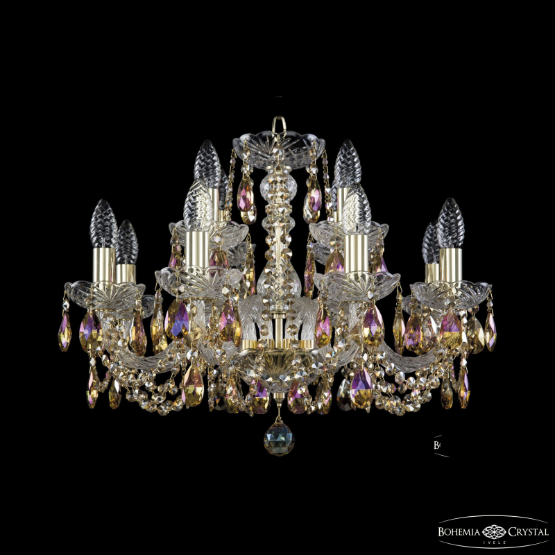 Подвесная люстра Bohemia Ivele Crystal 1402/8+4/195 G R777 в Санкт-Петербурге