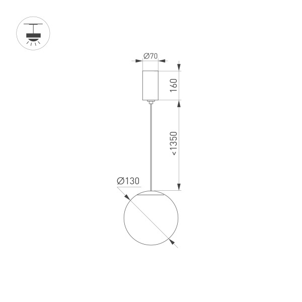 Подвесной светильник Arlight SP-Beads-Hang-R130-10W Warm3000 036524 в Санкт-Петербурге