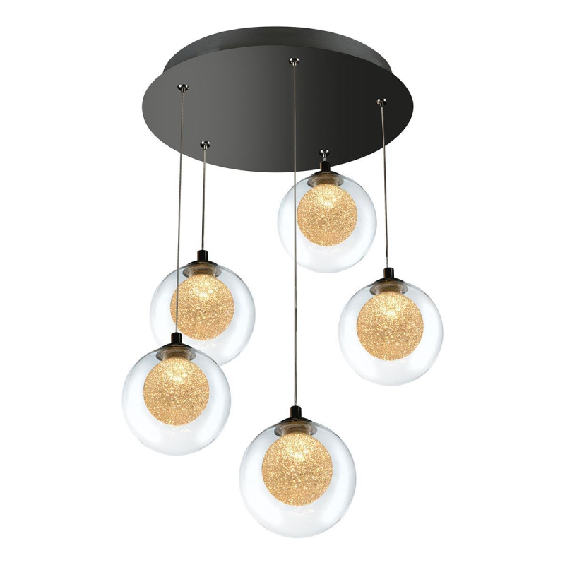 Подвесная светодиодная люстра iLedex Oblivion C4457-5R CR УЦ в Санкт-Петербурге