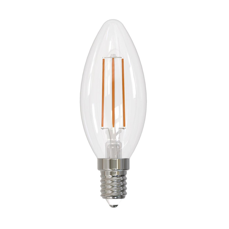 Лампа светодиодная филаментная (UL-00005164) Uniel E14 11W 3000K прозрачная LED-C35-11W/3000K/E14/CL PLS02WH в Санкт-Петербурге