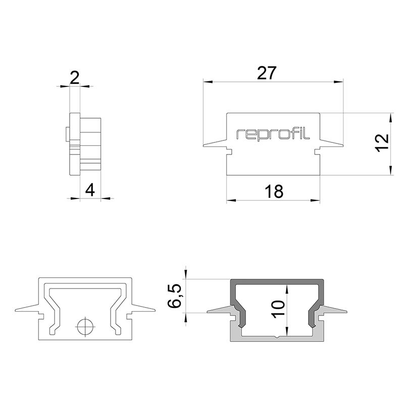 Торцевая заглушка (2 шт.) Deko-Light H-ET-01-10 979050 в Санкт-Петербурге