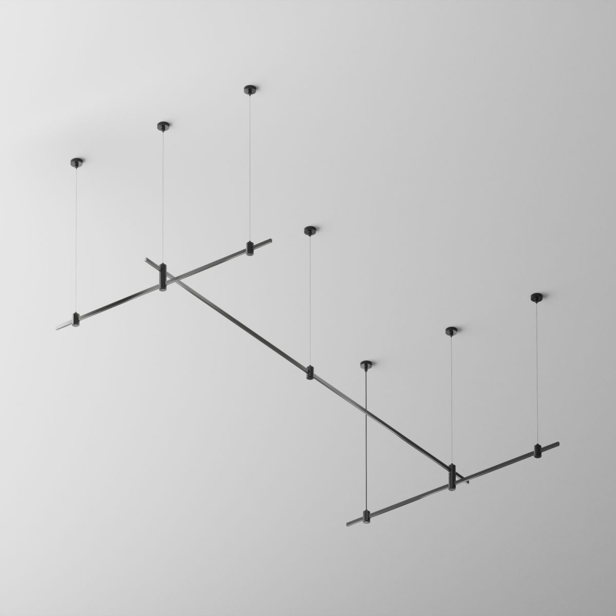 Основание двухуровневое на тросовых подвесах Hang для трековых светильников Maytoni Technical Flarity TFC-Flar-H07-B в #REGION_NAME_DECLINE_PP#