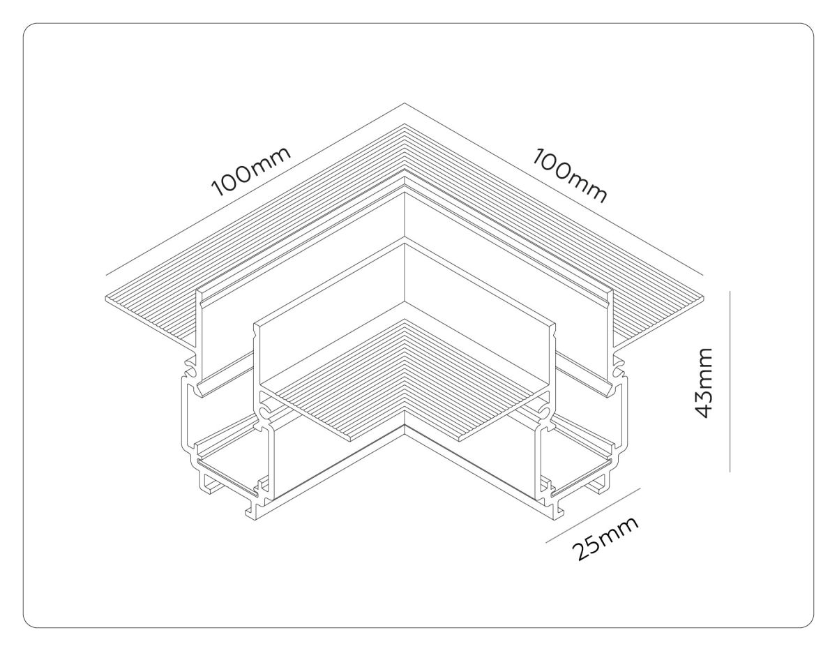 Коннектор угловой для встраиваемого магнитного шинопровода Ambrella Light Track System GL1971 в #REGION_NAME_DECLINE_PP#