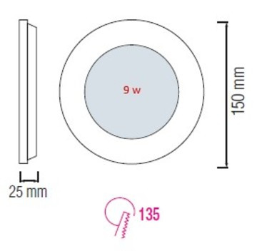 Встраиваемый светильник Horoz Electric SLIM-9  056-003-0009 9W 2700K HRZ33002849 в Санкт-Петербурге