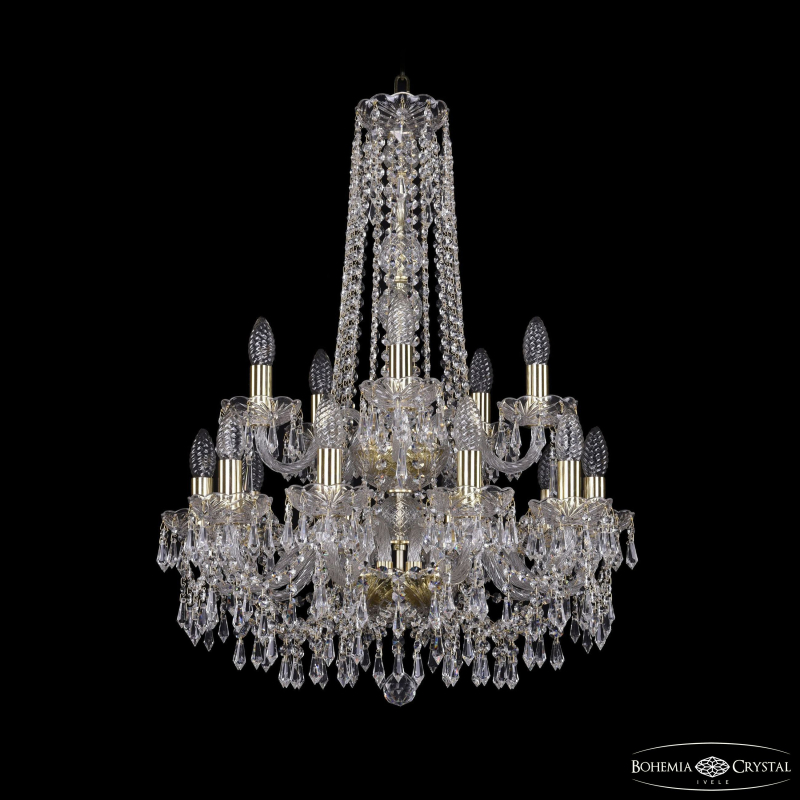 Подвесная люстра Bohemia Ivele Crystal 1403/10+5/195/h-77/2d G в #REGION_NAME_DECLINE_PP#
