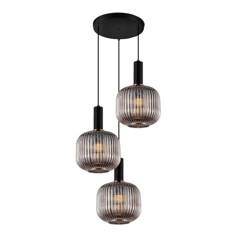 Подвесная люстра Lumina Deco Gato LDP 1217-3 GY+BK в Санкт-Петербурге