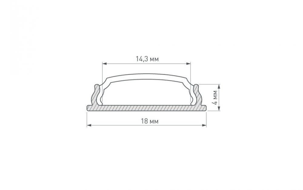 Профиль Arlight ARH-BENT-W18-2000 ANOD 023087 в Санкт-Петербурге