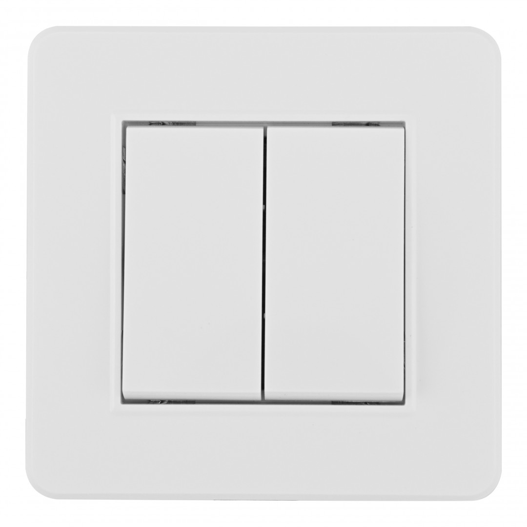Выключатель двухклавишный Arte Milano SET16-1-30-2 white в Санкт-Петербурге
