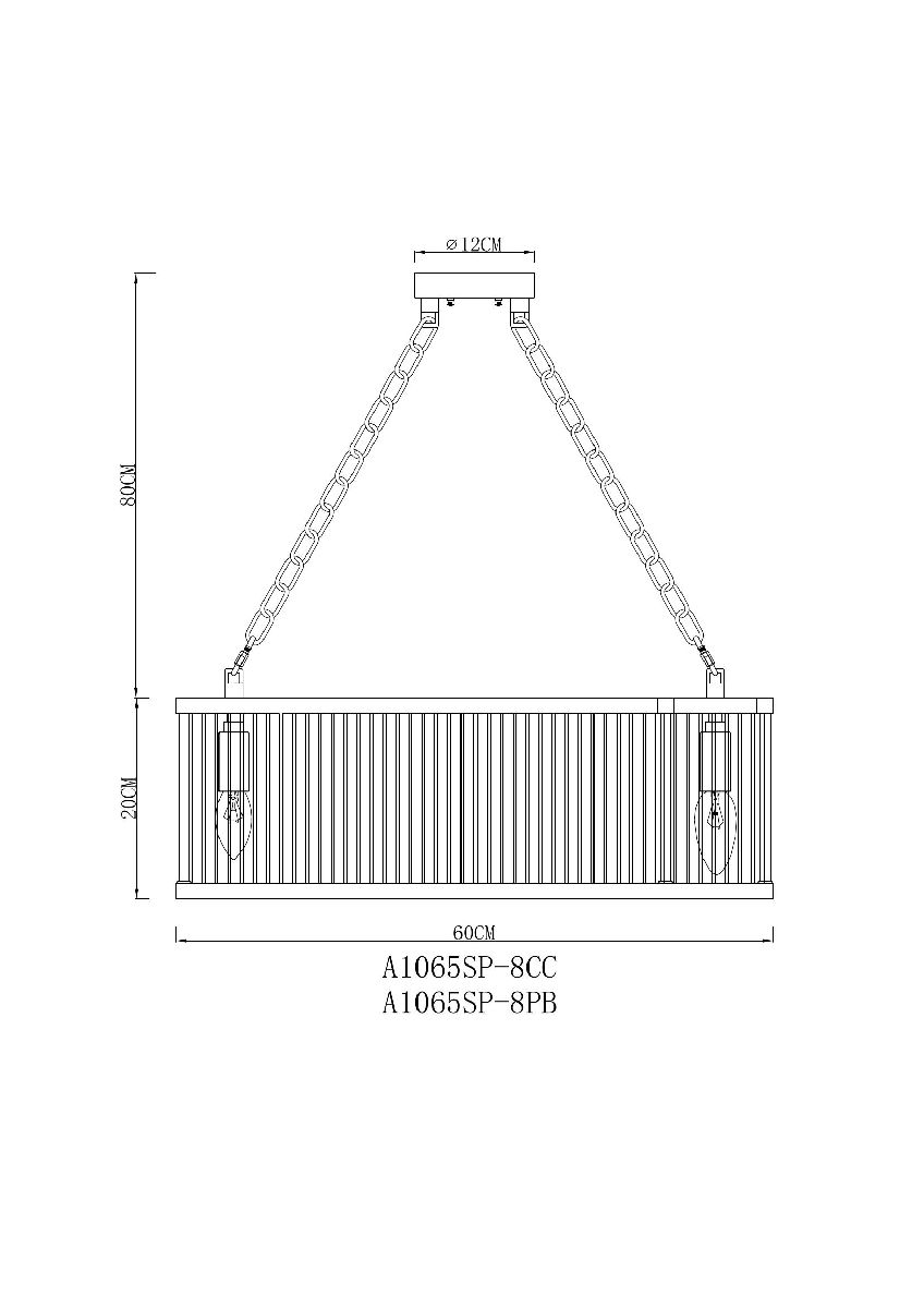 Подвесная люстра Arte Lamp Anetta A1065SP-8PB в Санкт-Петербурге