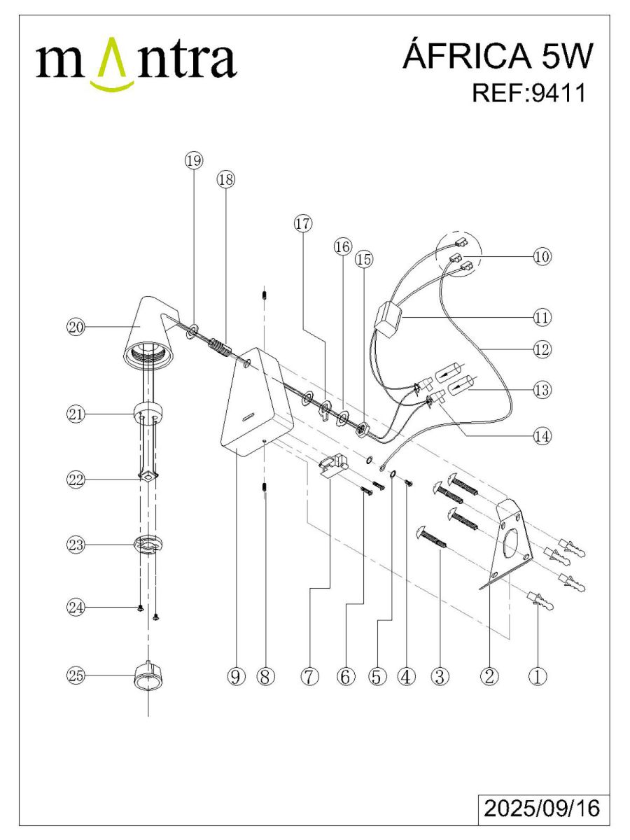 Настенный светильник Mantra Africa 9411 в Санкт-Петербурге