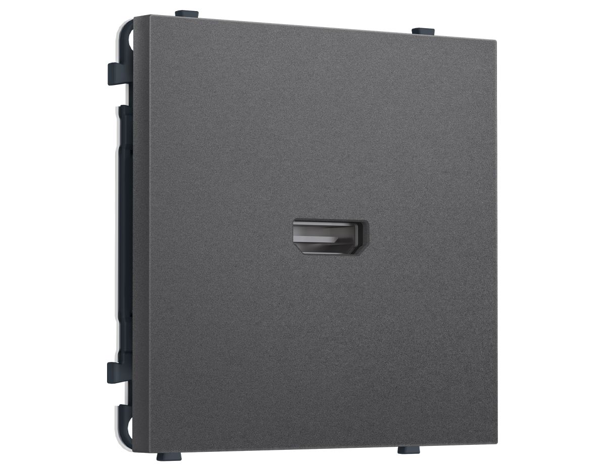 Комплект механизма розетки HDMI 2.1 SIGMA Антрацит серый 30V/900MS 4K-120HZ 8K-60Hz QUANT PRO Ambrella Volt MS664030 (SP6640, PR223) в #REGION_NAME_DECLINE_PP#