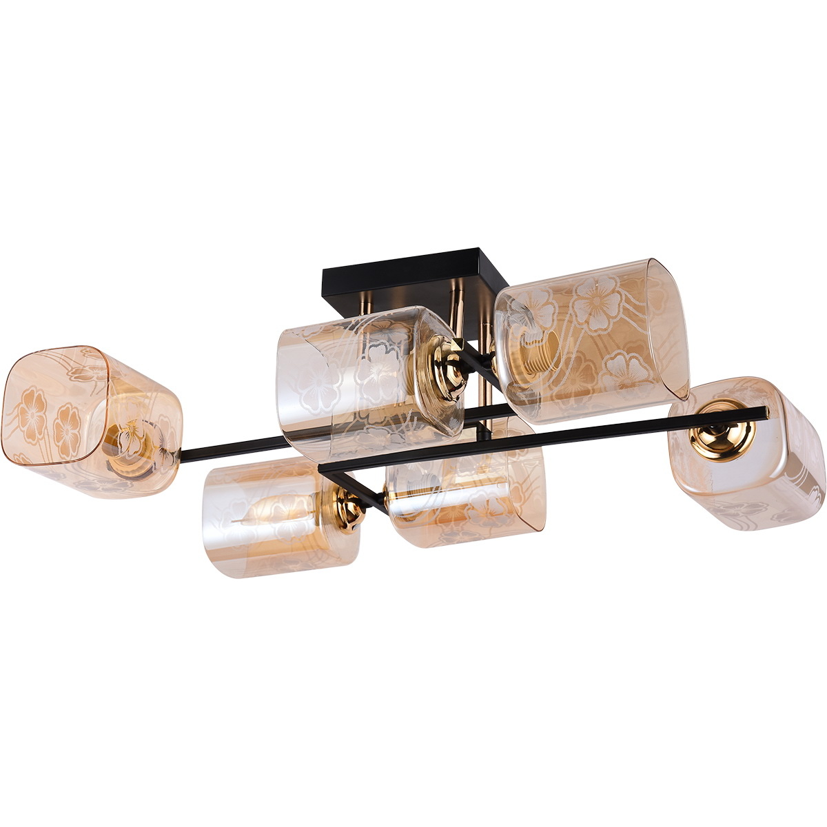 Потолочная люстра Reluce 72108-0.3-06 BK+FGD в #REGION_NAME_DECLINE_PP#