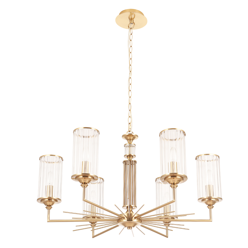 Подвесная люстра Crystal Lux GLORIA SP6 BRASS в #REGION_NAME_DECLINE_PP#