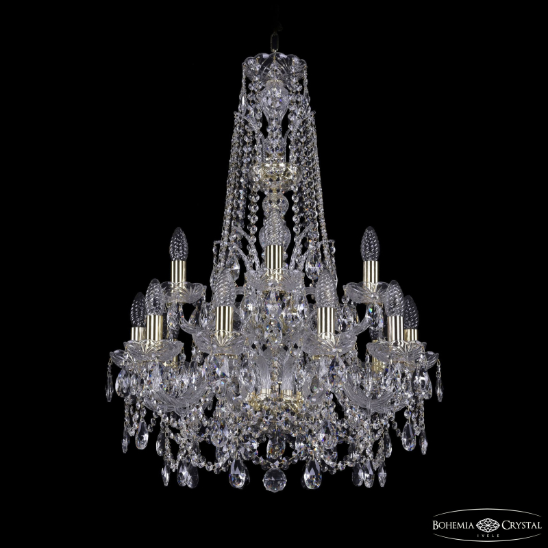 Подвесная люстра Bohemia Ivele Crystal 1411/10+5/195/XL-80/2d G в Санкт-Петербурге