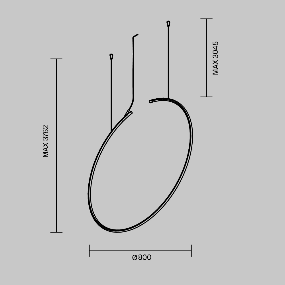 Шинопровод Maytoni Technical Busbar trunkings Arity TRX233-RV-D800-B в #REGION_NAME_DECLINE_PP#