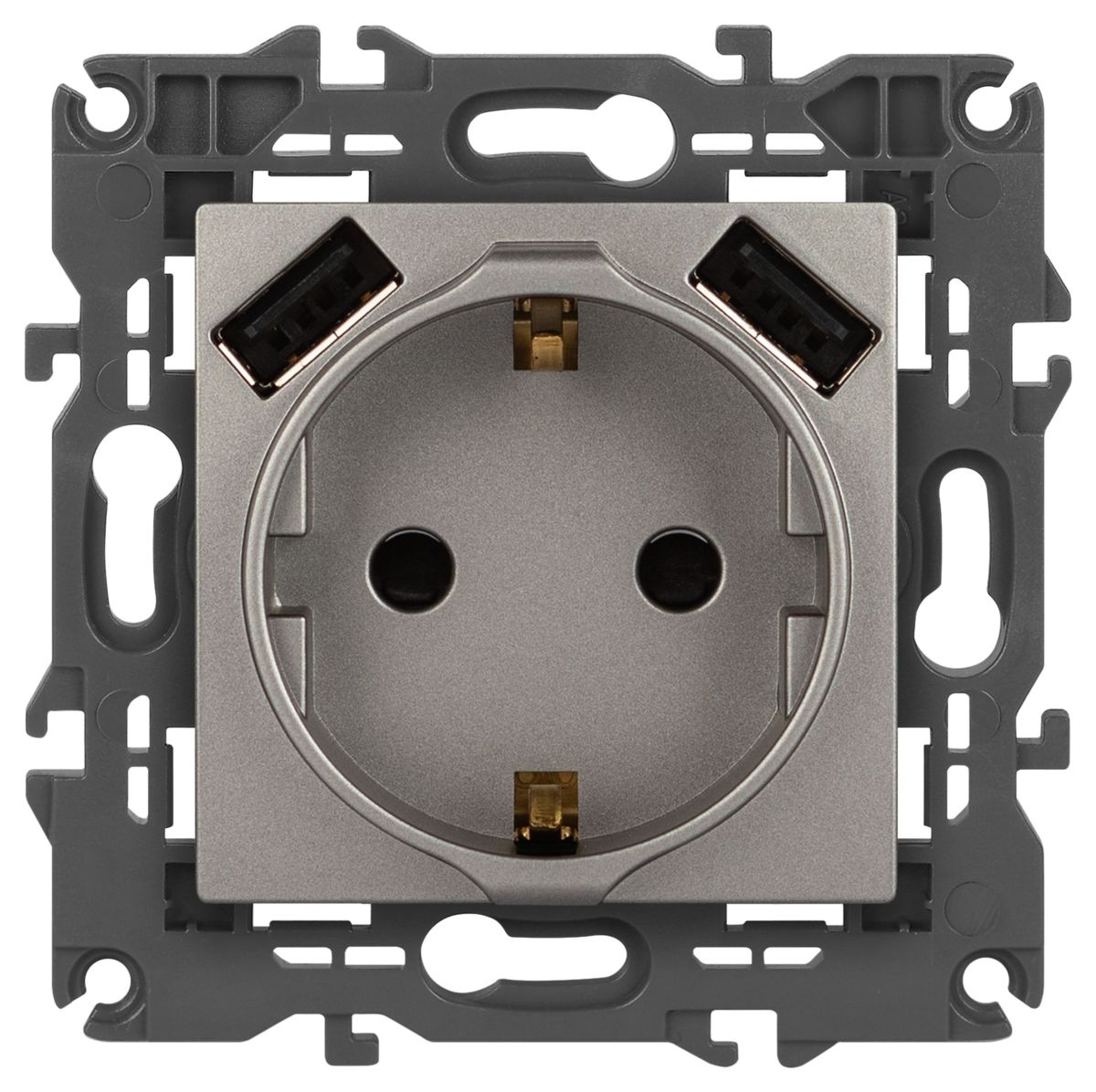 Розетка со шторками с 2xUSB Эра Elegance 14-4109-16 Б0065775 в Санкт-Петербурге