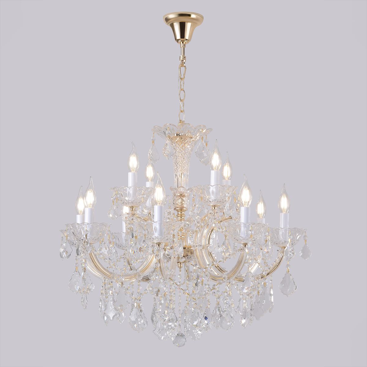 Подвесная люстра Crystal Lux CRISTELLE SP8+4 GOLD в Санкт-Петербурге