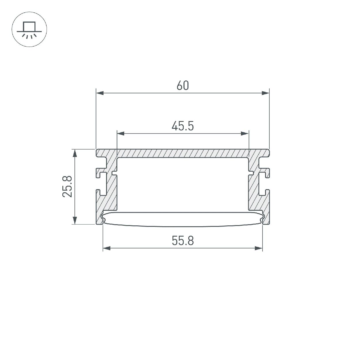 Профиль Arlight FLOOR60-H26-3000 ANOD BLACK 046414 в Санкт-Петербурге