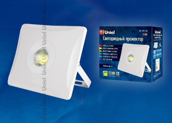 Прожектор светодиодный (UL-00001045) Uniel 50W 4000K ULF-F11-50W/NW IP65 180-240В White в Санкт-Петербурге