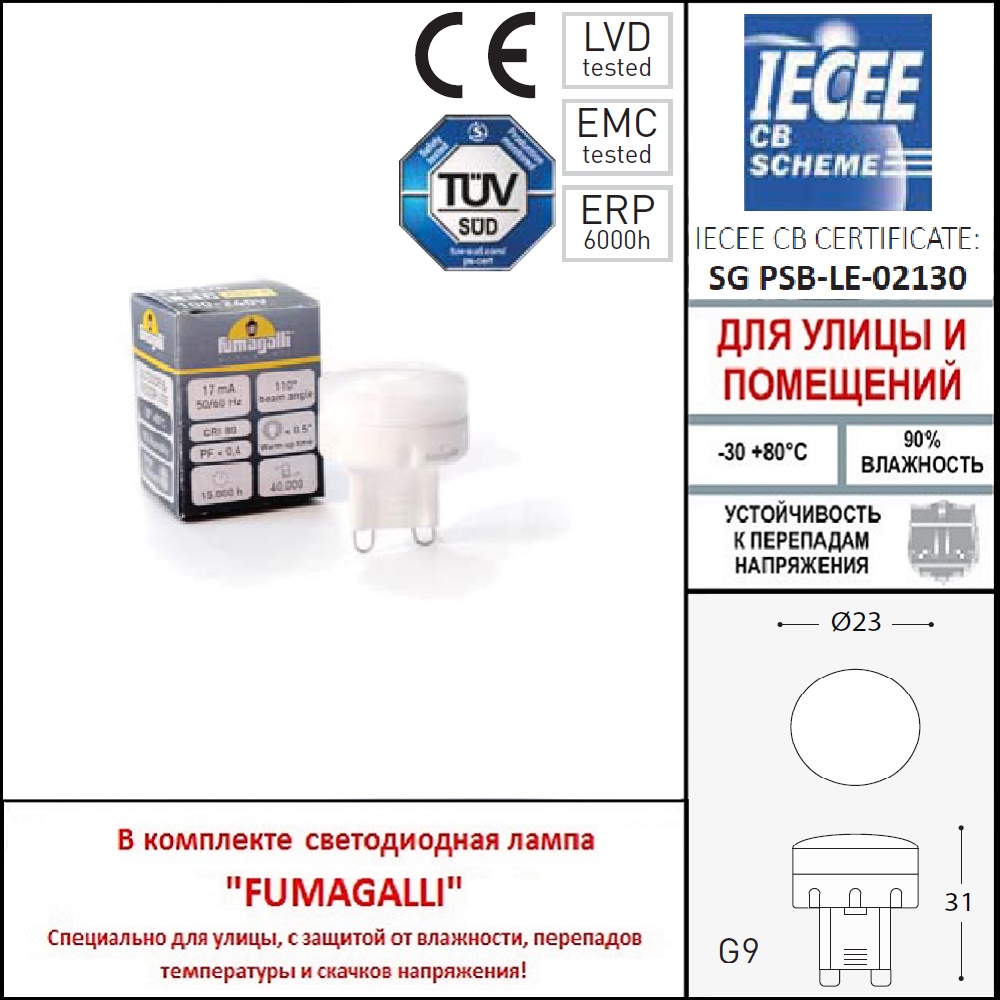 Грунтовый светильник Fumagalli Aldo 1L0.000.000.LXZ1L в Санкт-Петербурге