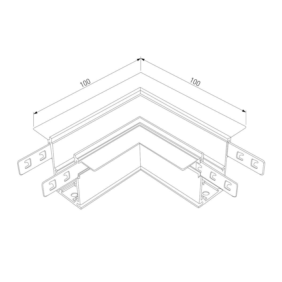 Коннектор угловой для встраиваемого шинопровода Elektrostandard Slim Magnetic 4690389179006 в Санкт-Петербурге