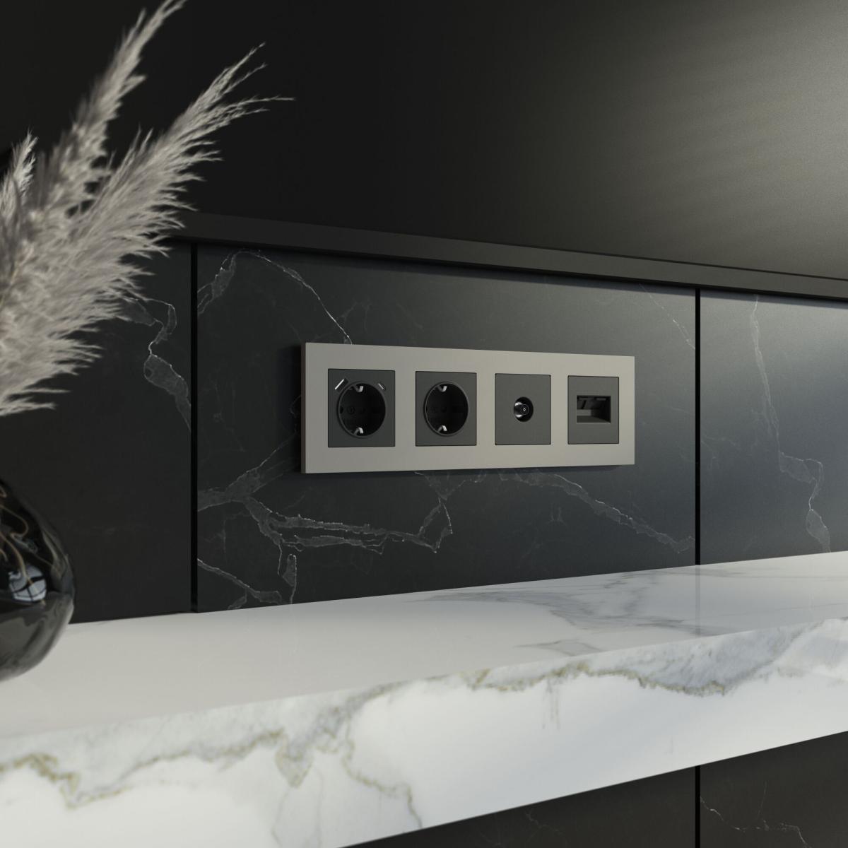 Рамка на 4 поста Werkel Slab (дымчатый софт) W0042917 4690389218453 a071628 в Санкт-Петербурге