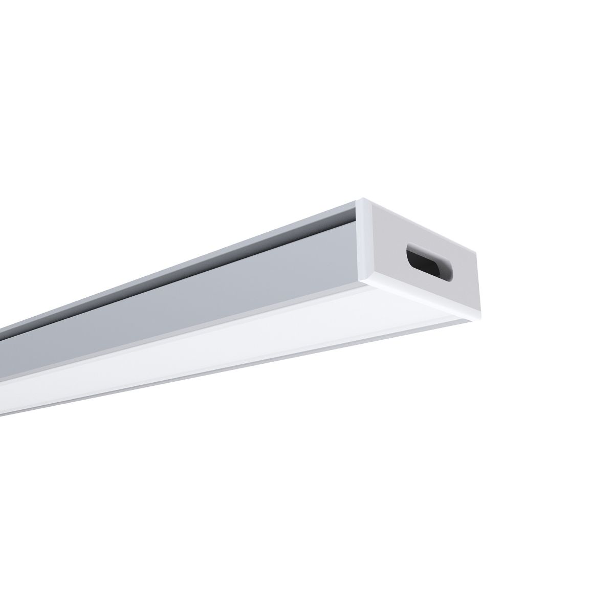 Профиль П-образный накладной шир. ленты до 12мм (рассеиватель матовый, заглушки - 2шт., крепеж - 4шт) OGM GM-08-01 в #REGION_NAME_DECLINE_PP#