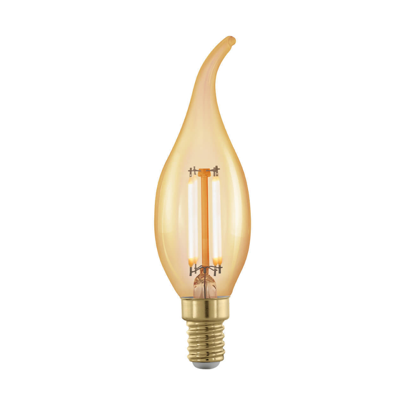 Лампа светодиодная филаментная диммируемая Eglo E14 4W 1700К золотая 11699 в Санкт-Петербурге