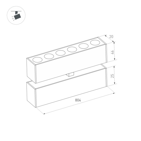 Трековый светильник Arlight Mag-Dots-Fold-25-S800-24W Day4000 034231 в Санкт-Петербурге