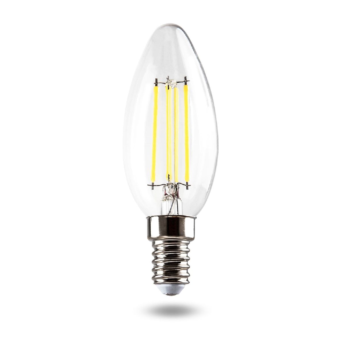 Светодиодная лампа MODELUX lamp ML2853- С35-15W-Е14-4500 clear свеча прозрачная в Санкт-Петербурге