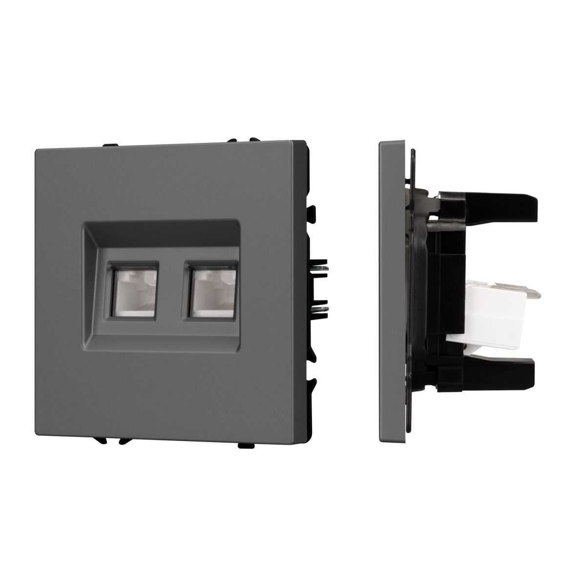 Механизм сдвоенной компьютерной розетки Arlight SCT-NOBE-MPC2-SFPL-GR (RJ-45, CAT6) 054315 в #REGION_NAME_DECLINE_PP#