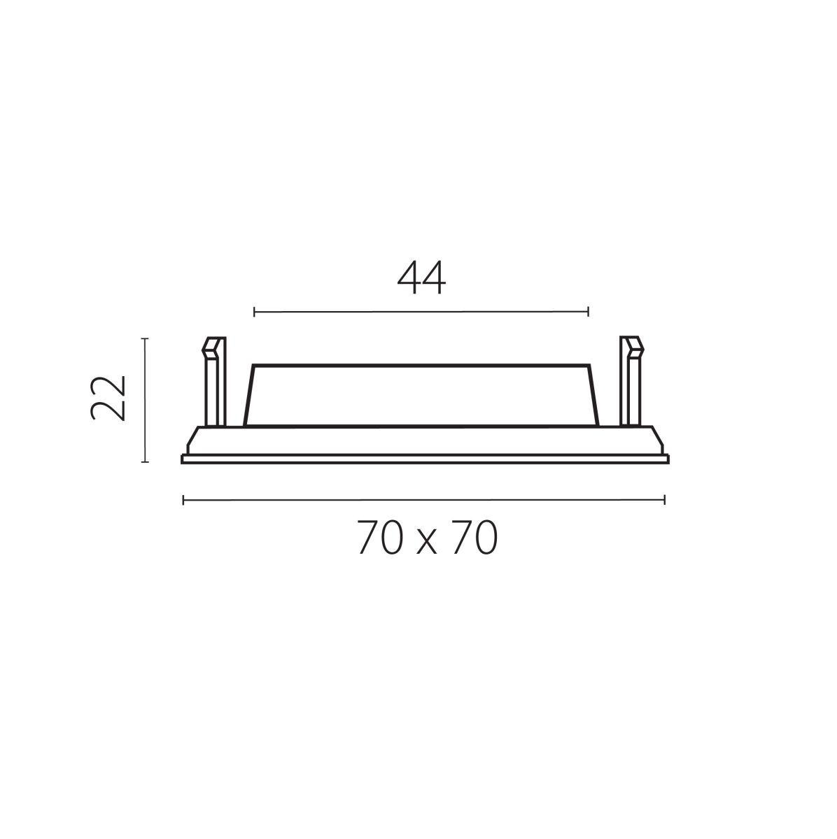 Рефлектор квадратный для рамок 07521х/07521X-01 и 07522х/07522X-01 Lightstar Stella 075512 в Санкт-Петербурге