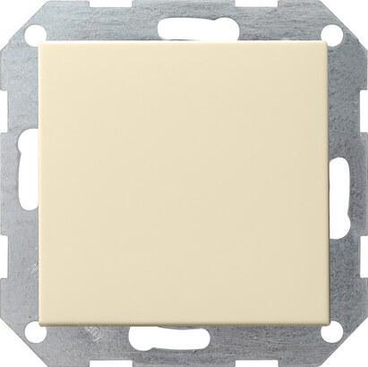 Выключатель кнопочный одноклавишный перекрестный Gira System 55 10A 250V кремовый глянцевый 012701 в Санкт-Петербурге