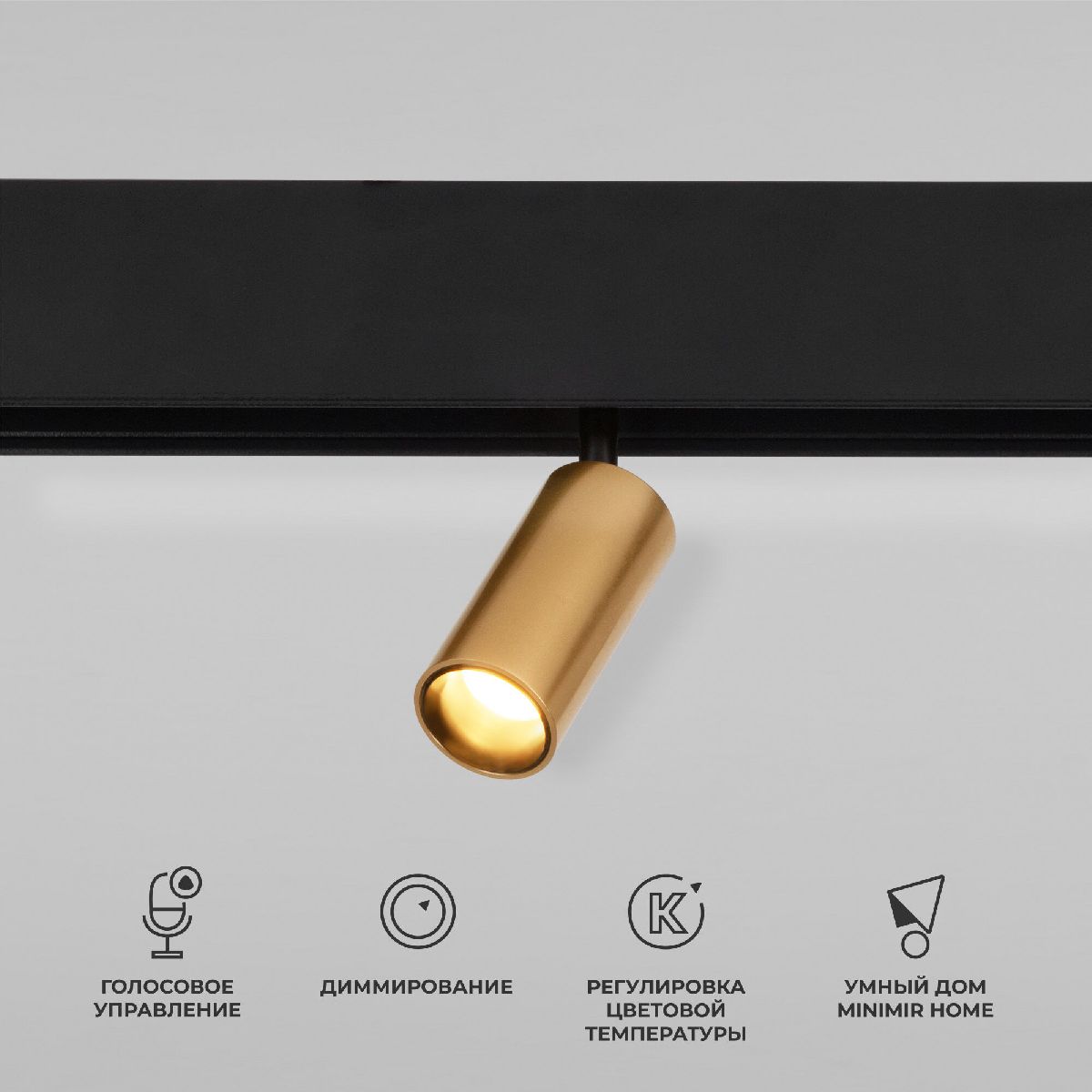 Магнитный трековый светильник  Elektrostandard Slim Magnetic Dim Cantors 5W 2700-6500K латунь 4690389195303 a063531 в Санкт-Петербурге