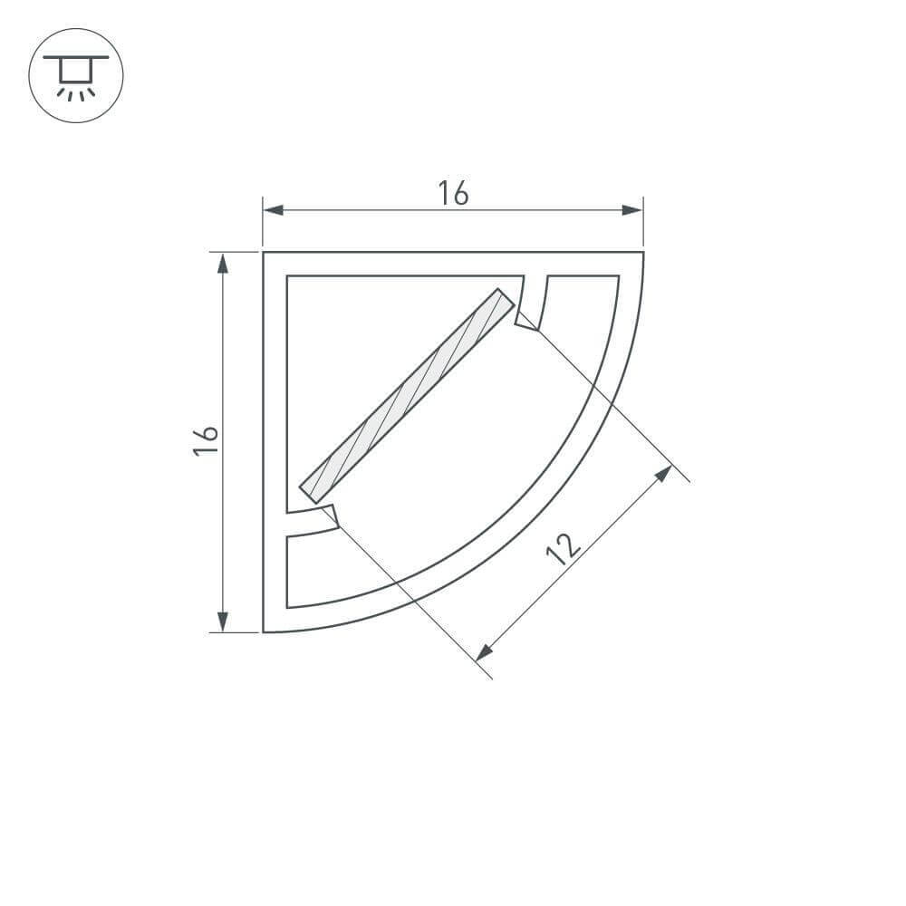 Профиль Arlight WPH-KANT-H16-2000 OPAL 023166 в Санкт-Петербурге