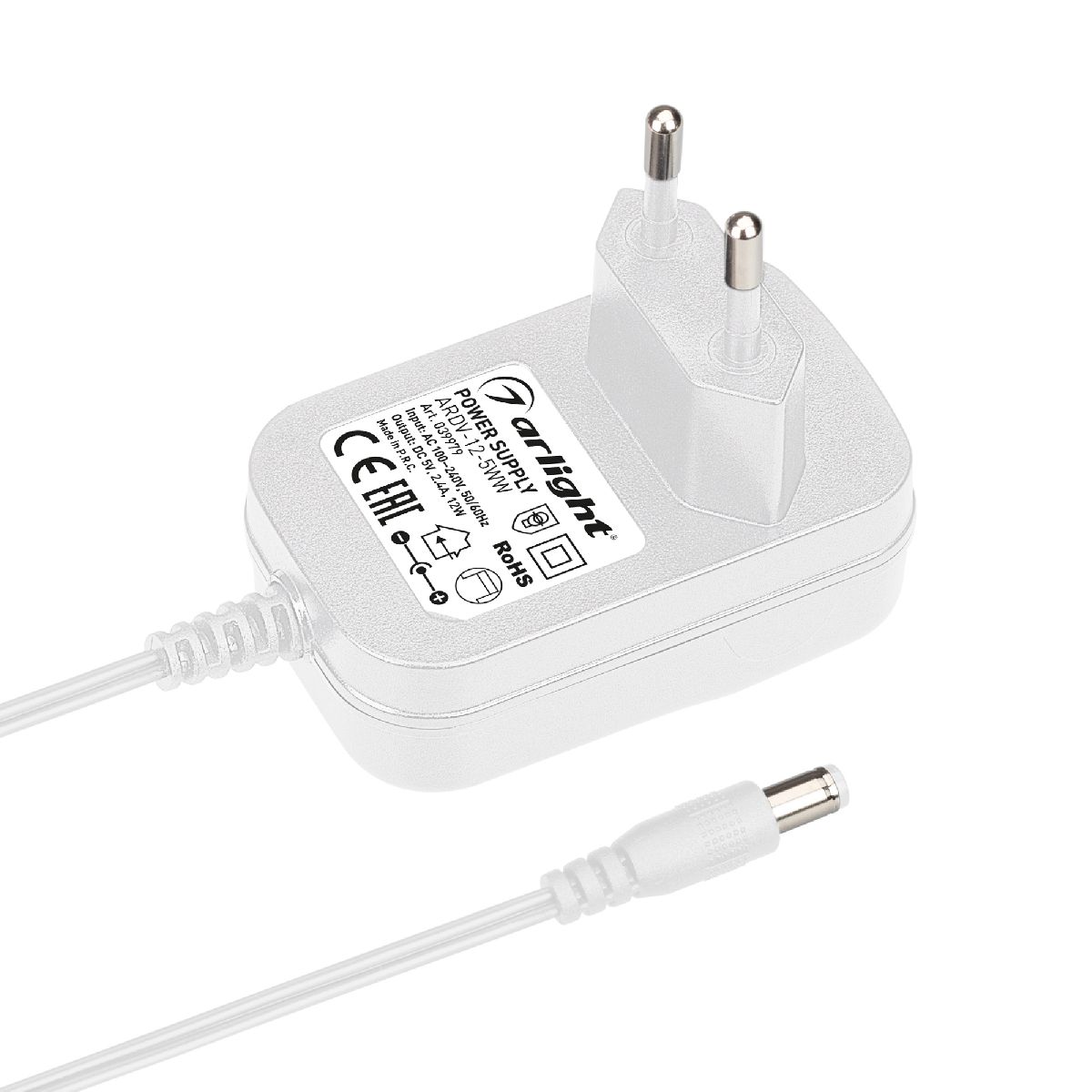Блок питания Arlight ARDV-12-5WW (5V, 2.4A, 12W) 039979 в Санкт-Петербурге