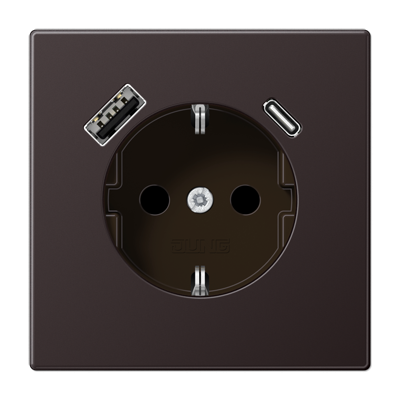Розетка 2K+З USB Typ AC Jung AL1520-15CAD в Санкт-Петербурге