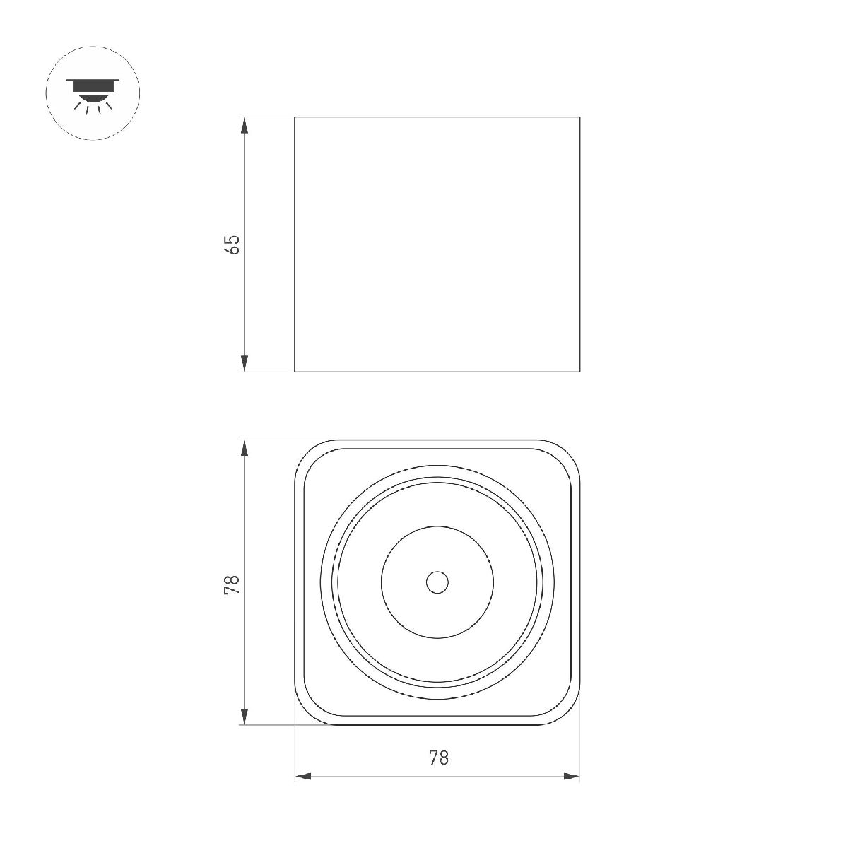 Накладной светильник Arlight SP-DICE-S78x78-10W Day4000 (WH, 24 deg, 230V) 046634 в Санкт-Петербурге