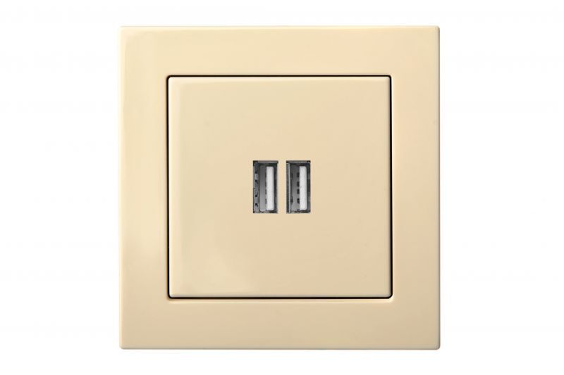 Розетка USB двойная для зарядки умная 5V(3,4А) Liregus Epsilon 28-0712 в Санкт-Петербурге