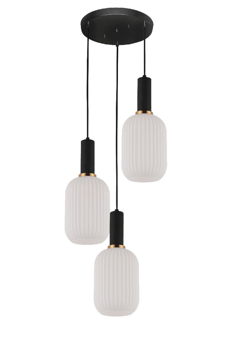 Подвесной светильник Lumina Deco Rico LDP 1218-3 WT+BK в Санкт-Петербурге