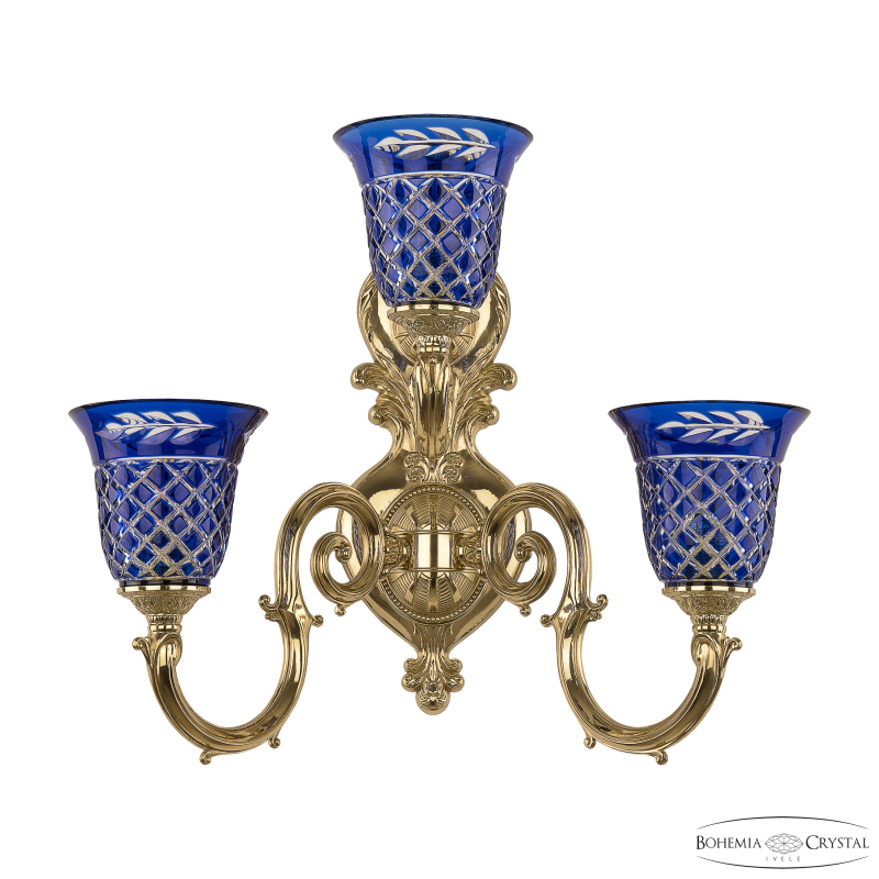 Бра Bohemia Ivele Crystal Verona 7203B16/2+1/210 G P2 U Clear-Blue/H-1J в Санкт-Петербурге
