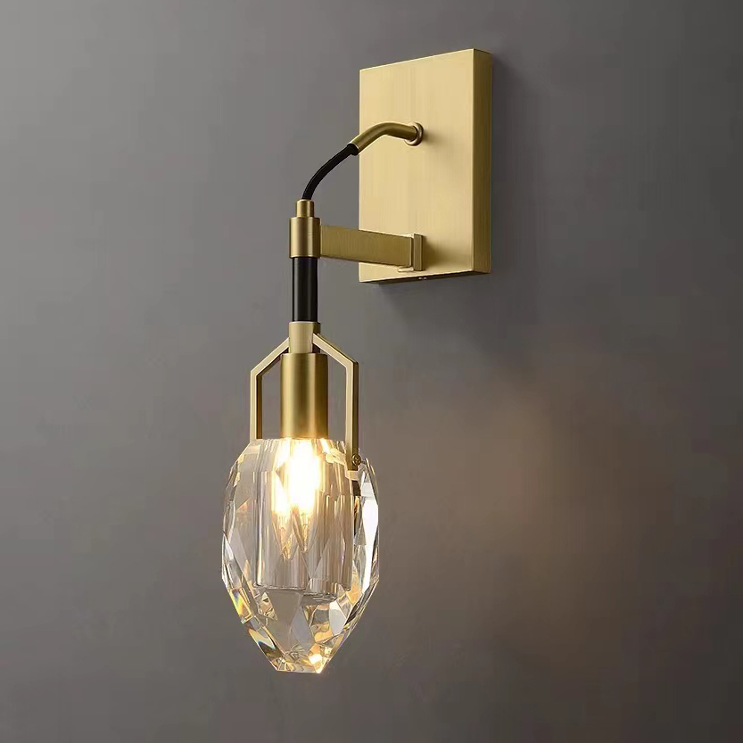 Бра DeLight Collection Wall lamp 8960-1W brass/clear в #REGION_NAME_DECLINE_PP#