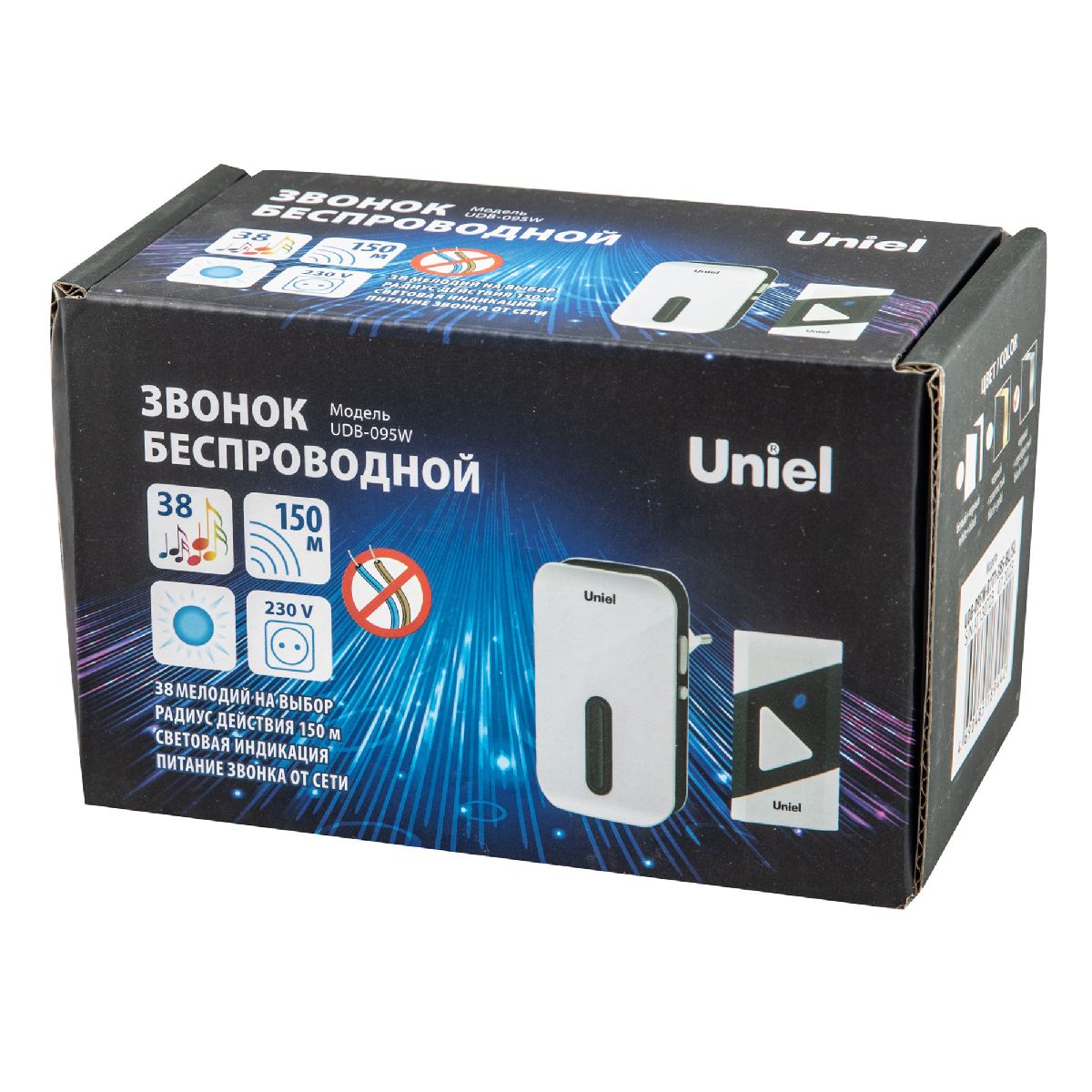 Беспроводной звонок Uniel UDB-095W-R1T1-38S-BL/SL UL-00011369 в Санкт-Петербурге