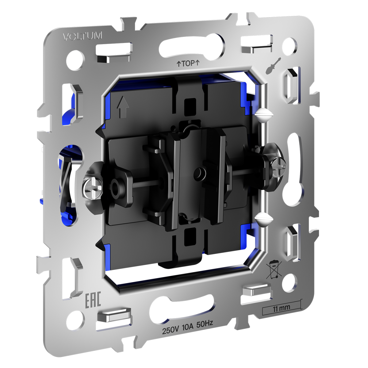 Механизм выключателя одноклавишного 10А Voltum S70 VLS0101M в #REGION_NAME_DECLINE_PP#