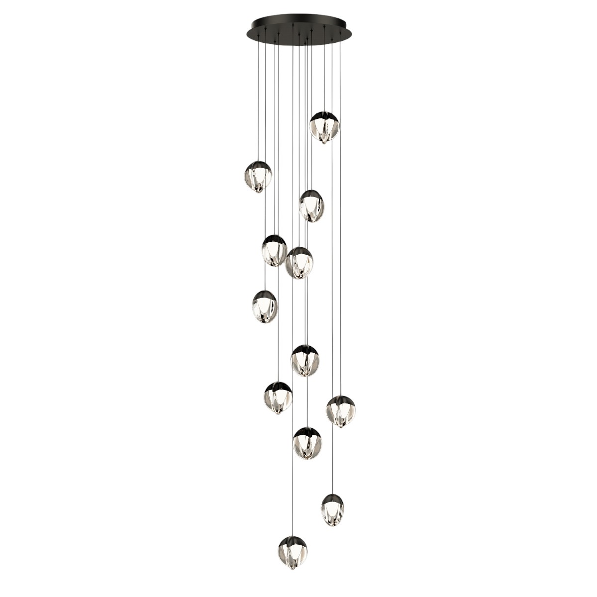 Каскадная люстра Delight Collection MD24001033-12A black/clear в Санкт-Петербурге