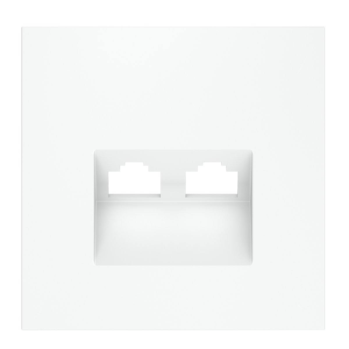 Накладка для розетки компьютерной двойной RJ45+RJ45 кат.6 Voltum S70 (белый матовый) VLS001402 в #REGION_NAME_DECLINE_PP#