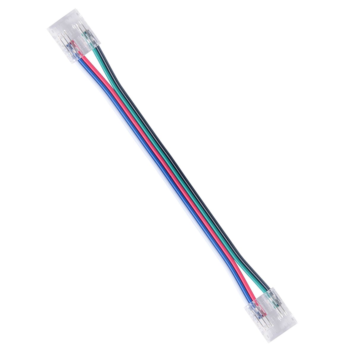 Коннектор прокалывающий 4 pin для гибкого соединения RGB LED ленты 10мм, тип COB длина провода 150мм Apeyron 09-164 в Санкт-Петербурге